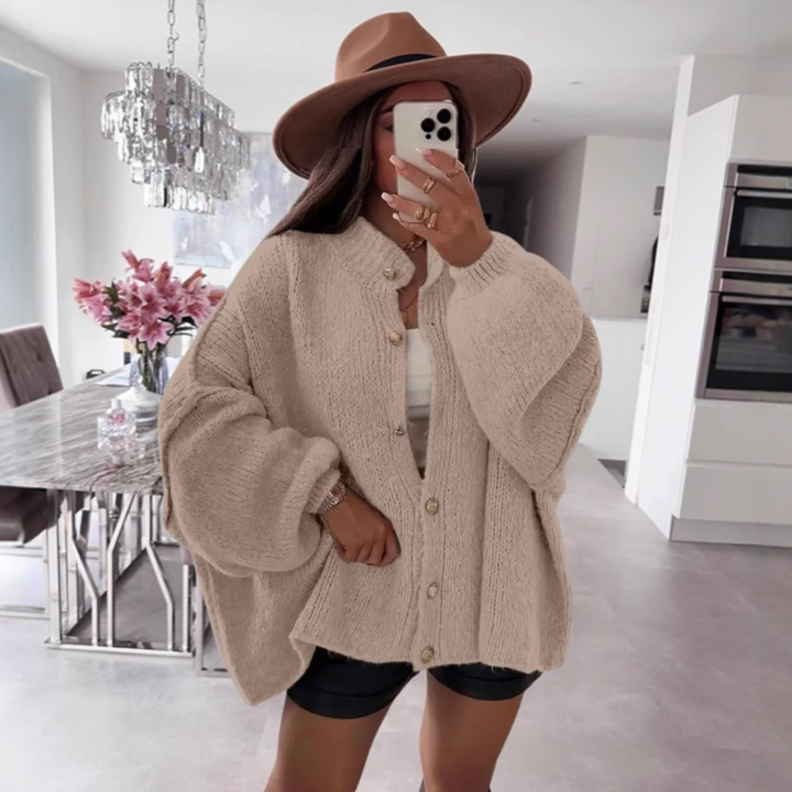 LETTIE™ - Classic Button-Down Long Sleeve Cardigan