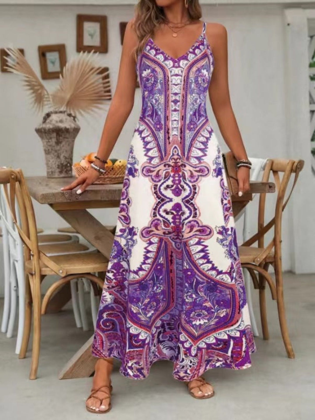 ROSARIO™ - Chic Summer Sleeveless Strap Maxi Dress