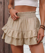 JAMET™ - Casual Ruffle Tiered Boho Skorts