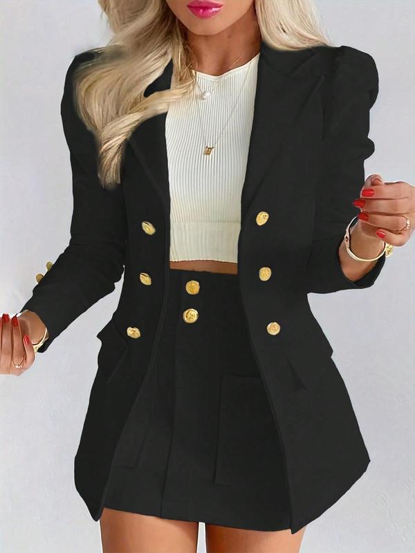MAGDA™ - Elegant Two-Piece Blazer & Skirt Set for Winter & Fall Fashion
